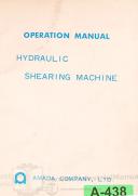 Amada-Amada CSHW-220, Corner Shear, Operations Parts & Electrical Manual 1986-CSHW-220-06